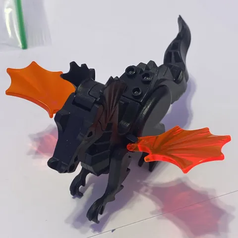 Lego Black Dragon with Trans-Neon Orange Wings