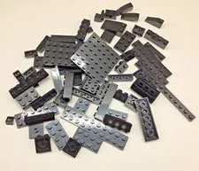 Mixed Lot of 65 LEGO Panels Black Variety Building Pieces Loose Parts