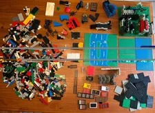 HUGE LEGO Castle Wall Panel Lot VINTAGE fortress Towers drawbridge armor shop 