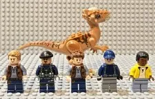 LEGO JURASSIC WORLD LOT OF 5 MINI FIGURES & 1 STYGIMOLOCH DINOSAUR