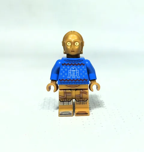 LEGO 2022 STAR WARS SW1238 C-3PO DROID WITH BLUE HOLIDAY SWEATER MINI FIGURE