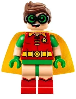 LEGO® Minifigure Super Heroes sh0315 Robin Green Glasses Smile/Scared Pattern