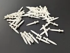 Lego x50 New White Minifigure Weapon Sword Roman Gladius Thick Crossguard #18034