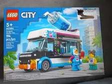 LEGO City 60384 Penguin Slushy Van Complete Set 194 Pieces Ages 5+