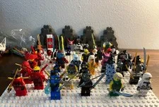 LEGO Ninjago Minifigure Lot.  Figures Weapons Accessories Mask Time Blades Bulk