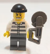 Lego City Jail Prisoner Criminal Buzz Saw Gold Tooth Minifigure cty0007 7324-7