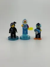 LEGO Minifigure Lot Of 3: Wyldstyle, City Penguin Slushy Vendor, & Scuba Driver