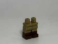 Lego Leg-Hips and Legs with Molded Reddish Brown Lower Legs / Boots Pattern