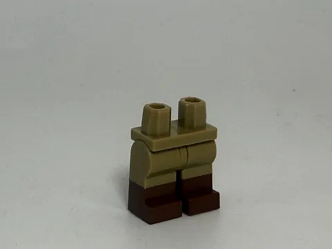Lego Leg-Hips and Legs with Molded Reddish Brown Lower Legs / Boots Pattern
