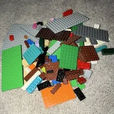 LEGO Bulk 100+ Lot Assorted Bricks, Plates & Baseplates - Multicolor Plastic