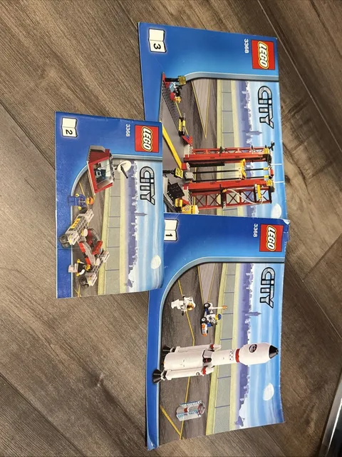LEGO City 3 Book Set 3368 Space Shuttle Instruction Manual Only