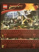 LEGO Indiana Jones 7623 Temple Escape Instruction Manuals Booklet Only 1 & 2