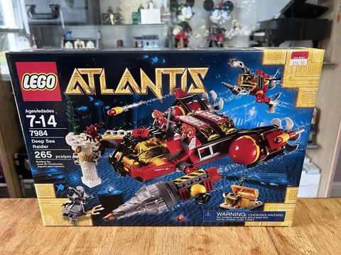 Rare New Sealed 2011 LEGO 7984 Atlantis Theme Deep Sea RaiderSubmarine Set NISB