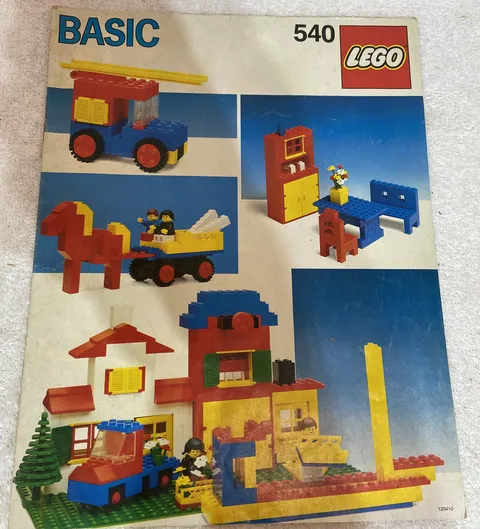 1985 LEGO BASIC 540 INSTRUCTION MANUAL ONLY, NO BRICKS!