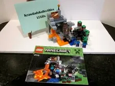 LEGO MINECRAFT 21113 THE CAVE INVENTORIED COMPLETE W/ MINIFIGURES & INSTRUCTIONS
