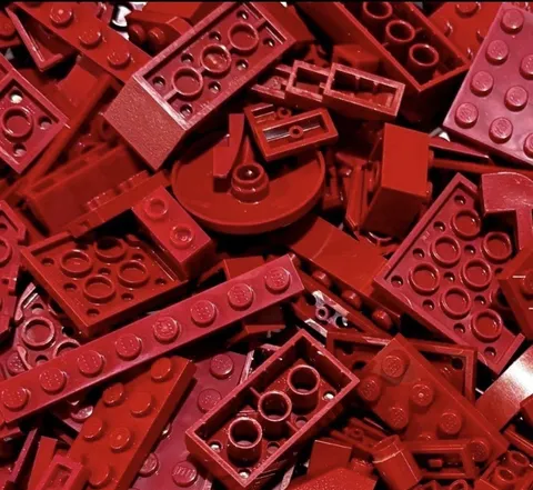 Dark Red Lego Lot by Color 1/2 LB Pound 200 Pieces Sorted Bulk BUY MORE & SAVE!