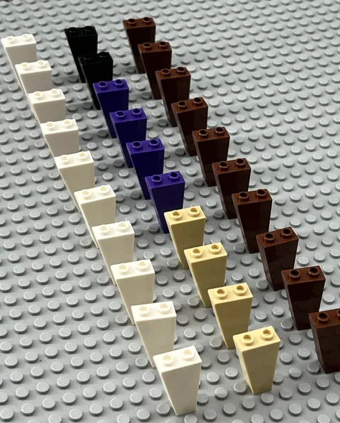 Lego Lot of 30 Multicolored Slope, Inverted 75 2 x 1 x 3 Slope, Inverted: 2449