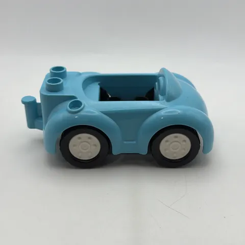 LEGO Duplo Azure Blue Car Mini Figure Vehicle Hitch Convertible Family 3.75"