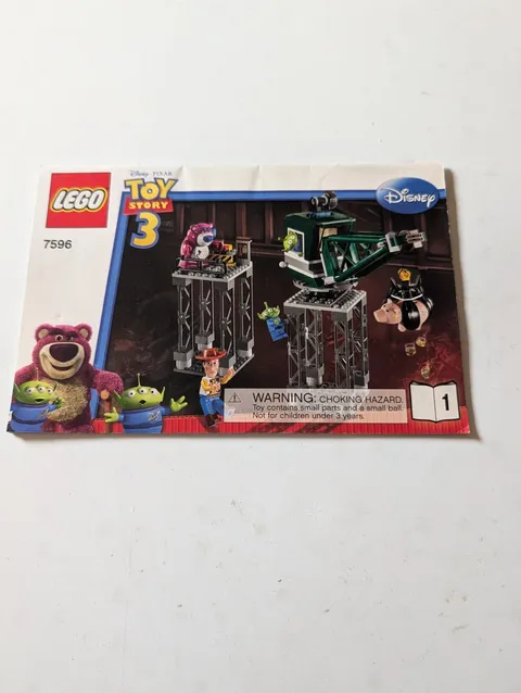 LEGO #7596 DISNEY PIXAR TOY STORY 3 INSTRUCTION MANUAL 1 ONLY