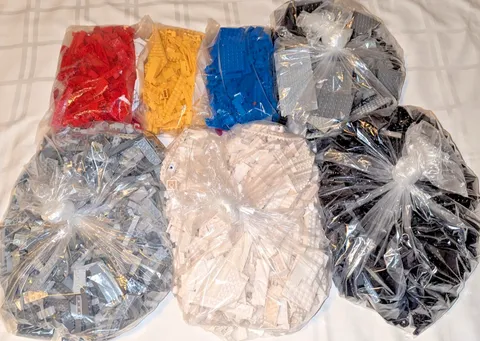 Vintage LEGO Bulk Lot 16 LBS Collection Specialty Rare Parts White Black Grays