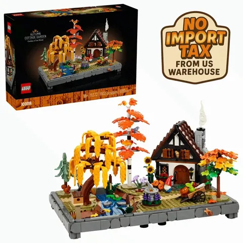 LEG0 Icons Autumn Cottage Garden Building Set for Adults, Ages 18+ - 11372