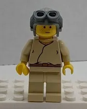 LEGO Star Wars Anakin Skywalker Gray Aviator Cap sw0008 Minifigure rare 1999