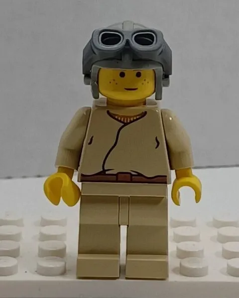 LEGO Star Wars Anakin Skywalker Gray Aviator Cap sw0008 Minifigure rare 1999