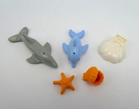 Lego Friends 2 Dolphins, 2 Sea Shells, 1 Sea Star
