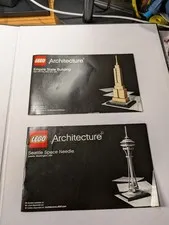 LEGO Architecture Instructions Manuals Empire State Bldg & Seattle Space Needle