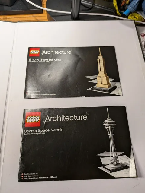 LEGO Architecture Instructions Manuals Empire State Bldg & Seattle Space Needle