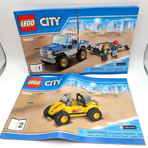 LEGO CITY Dune Buggy Trailer 60082 Complete Set w/ Manuals Retired No Box