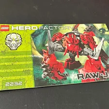 LEGO HERO Factory 2232 RAW-JAW Illustrated Instruction Manual Booklet 2011