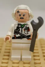 Doc Brown LEGO minifigure [sc139] Speed Champions 77256 Time Machine from Back t
