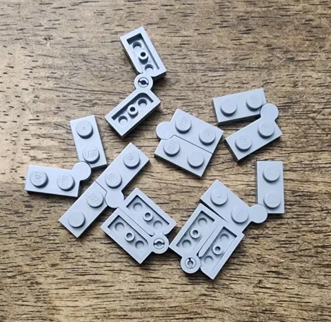Lego Light Bluish Gray Hinge Plate 1 x 4 Swivel QTY 8.