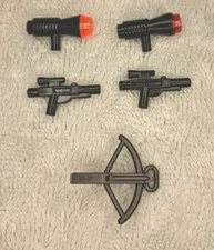 LEGO Star Wars weapons lot (2) Blasters (2) Megaphone Blasters (1) Crossbow