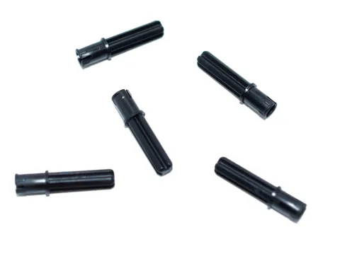 5 LEGO Black Technic Axle 2L with Pin and Friction Ridges shaft 18651 6089119