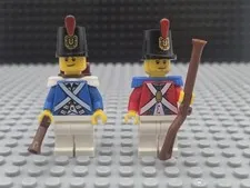 Imperial Soldier 6239 6243 Red Coat & Blue Coat Imperial LEGO® Minifigs Lot Of 2