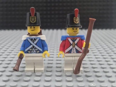 Imperial Soldier 6239 6243 Red Coat & Blue Coat Imperial LEGO® Minifigs Lot Of 2
