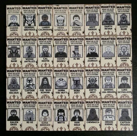 LEGO Star Wars WANTED Tiles 2x4