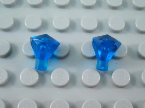 New LEGO Lot of 2 Translucent Dark Blue Minifig Facet Jewels