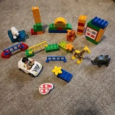 LEGO DUPLO 6136 My First Zoo set - giraffe tiger elephant Incomplete