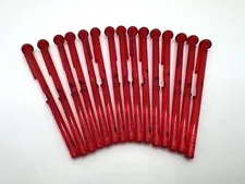 (15) LEGO Arrow Projectile Lot- RED- Spring shooter Dart projectile