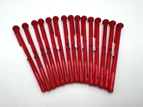 (15) LEGO Arrow Projectile Lot- RED- Spring shooter Dart projectile