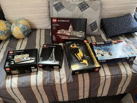 Assorted lego set boxes and instructions (NO PIECES)