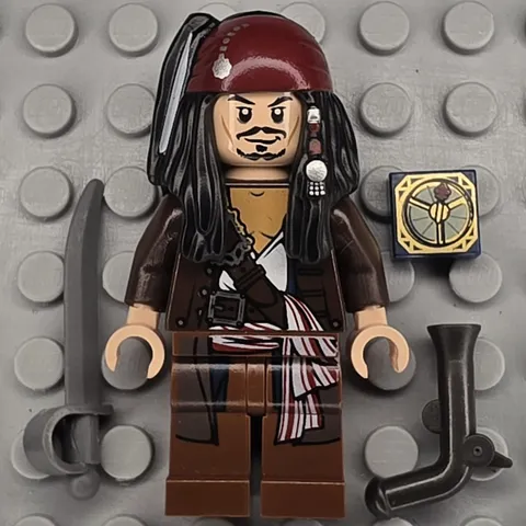 Lego Pirates of the Caribbean Minifigure POC034 Captain Jack Sparrow