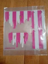 LEGO 41375 - Plastic Sails, Ragged with Pink and White Stripes - Sheet of 4