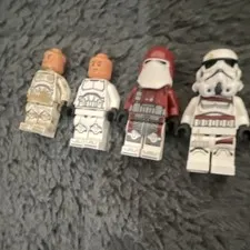 LEGO Star Wars Stormtrooper Minifigures Lot of 4, White & Red Armor