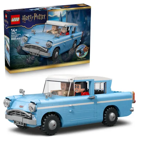 LEGO Harry Potter Enchanted Flying Ford Anglia - Car Model Kit with Harry, Ron &