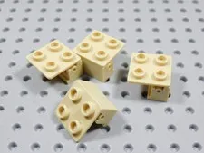 LEGO Lot of 4 Tan Tip Hinges BG