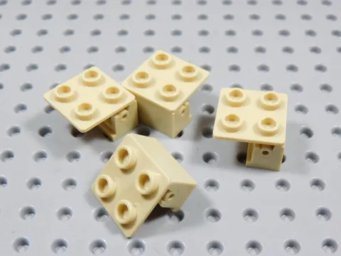 LEGO Lot of 4 Tan Tip Hinges BG